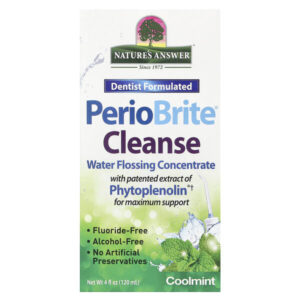 PerioBrite® Cleanse, водный концентрат для чистки зубной нити, прохладная мята, 120 мл (4 жидк. унц.) — Nature's Answer