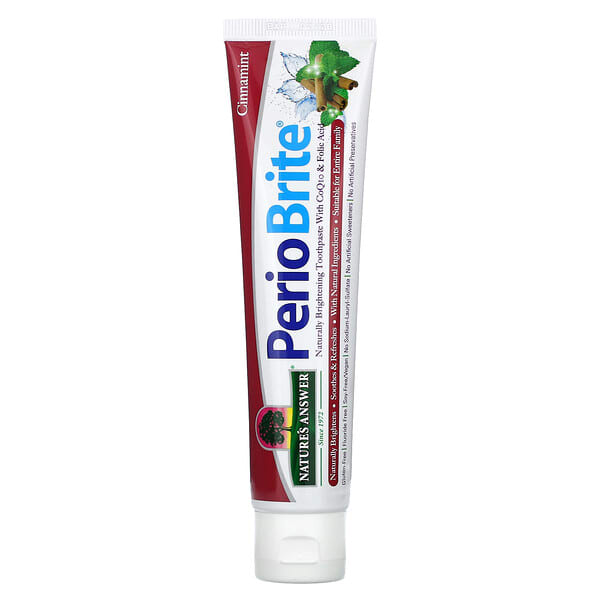 nta01644_v_57.jpg PerioBrite, зубная паста с ксилитолом, корица и мята, 113,4 г (4 унции) — Nature's Answer