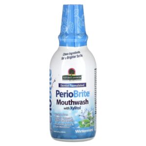 PerioBrite, ополаскиватель для рта с ксилитолом, зимняя мята, 480 мл (16 жидк. унций) — Nature's Answer