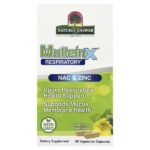 MulleinX® Respiratory, поддержка дыхательной системы, NAC и цинк, 90 вегетарианских капсул — Nature's Answer