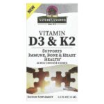 витамины D3 и K2, 25 мкг (1000 МЕ) и 120 мкг, 0,5 мл (120 жидк. унций) — Nature's Answer