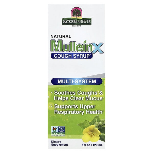 nta26253_v_32.jpg Natural Mullein-X®, сироп от кашля, мультисистемный, 120 мл (4 жидк. унции) — Nature's Answer