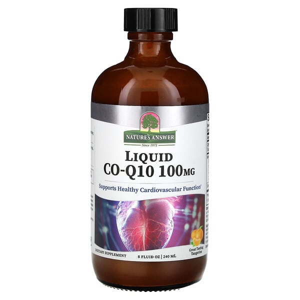 nta27148_v_8.jpg жидкий коэнзим Q10, со вкусом мандарина, 100 мг, 240 мл (8 жидк. унций) — Nature's Answer