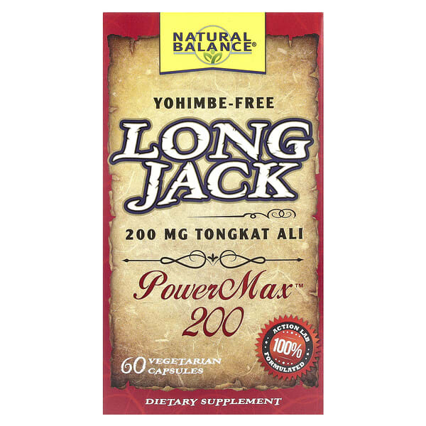 ntb89412_v_47.jpg Long Jack, PowerMax™, 60 вегетарианских капсул (100 мг в 1 капсуле) — Natural Balance