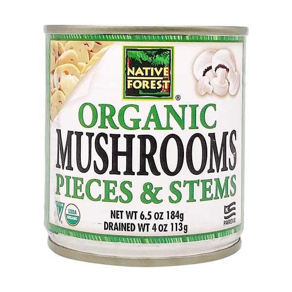 ntf00871_v_1.jpg Native Forest, Organic Mushrooms Pieces & Stems, 6.5 oz