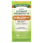 Daily Ultimate Probiotic-14, 25 млрд КОЕ, 60 вегетарианских капсул — Nature's Truth