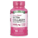Ultra Collagen, коллаген типа I и III, 90 капсул, покрытых оболочкой (1000 мг в 1 капсуле) — Nature's Truth