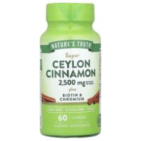 Цейлонская корица с биотином и хромом, 60 капсул — Nature's Truth