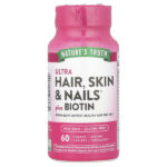 Ultra Hair, Skin & Nails плюс биотин, 60 капсул в оболочке — Nature's Truth