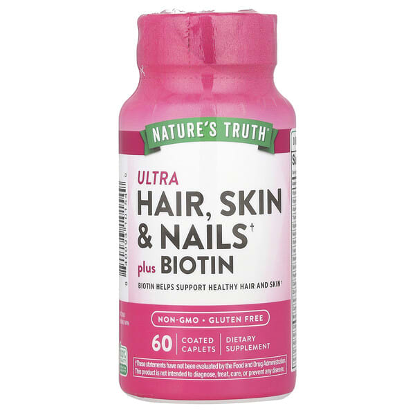 nth10154_v_40.jpg Ultra Hair, Skin & Nails плюс биотин, 60 капсул в оболочке — Nature's Truth