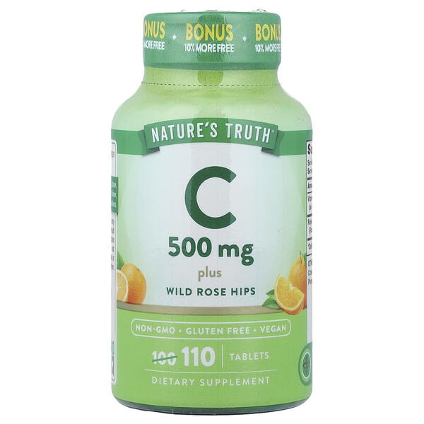 nth10604_v_40.jpg витамин C с диким шиповником, 110 таблеток — Nature's Truth