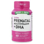 Ultra Prenatal, мультивитамины и ДГК, 60 капсул с быстрым высвобождением — Nature's Truth