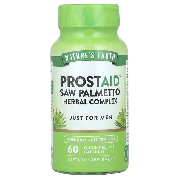 nth11210_v_24.jpg ProstAid™, растительный комплекс с сереноей, 60 капсул с быстрым высвобождением — Nature's Truth