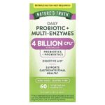 Ежедневный пробиотик и мультиферменты, 60 вегетарианских капсул — Nature's Truth