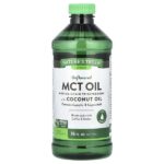 Масло MCT с кокосовым маслом, без добавок, 14 г, 473 мл (16 жидк. Унций) — Nature's Truth
