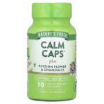 Calm Caps™ Plus со вкусом пассифлоры и ромашки, 90 капсул с быстрым высвобождением — Nature's Truth