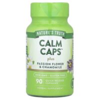 Calm Caps™ Plus со вкусом пассифлоры и ромашки, 90 капсул с быстрым высвобождением — Nature's Truth