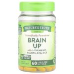 Brain Up™, с L-теанином, бакопой, витамином B-12, MCT, 60 мягких таблеток Liquid Max — Nature's Truth