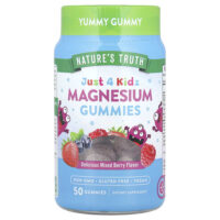 Just 4 Kidz, жевательные мармеладки с магнием, вкусное ягодное ассорти, 50 жевательных таблеток — Nature's Truth