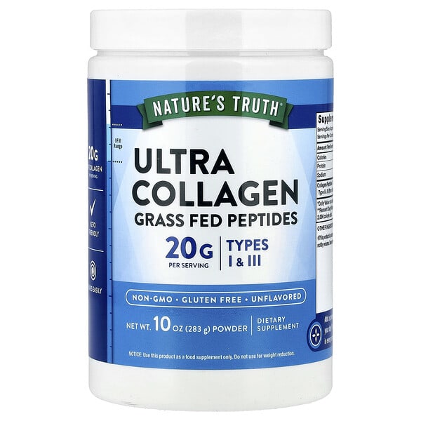 nth12617_v_8.jpg Ultra Collagen Powder, без добавок, 283 г (10 унций) — Nature's Truth