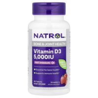 витамин D3, со вкусом клубники, 5000 МЕ, 90 таблеток — Natrol