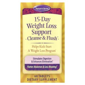 Cleanse & Flush, потеря веса за 15 дней, 60 таблеток — Nature's Secret