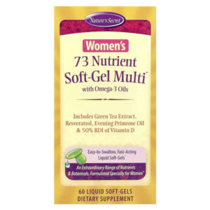 Soft-Gel Multi™ для женщин, 73 питательных вещества, с омега-3 жирами, 60 мягких таблеток — Nature's Secret