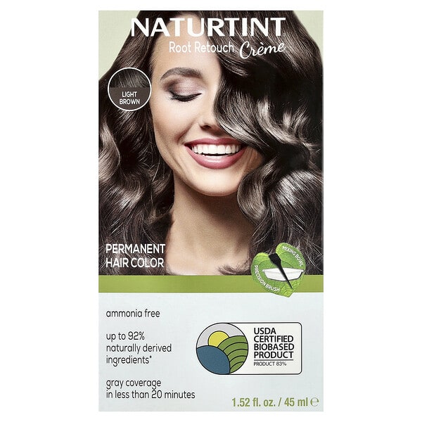 ntt01372_v_20.jpg Naturtint, Root Retouch Cream, Light Brown, 1 Application kit