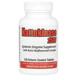 Naturally Vitamins, Nattokinase 1500, добавка с системными ферментами, 120 таблеток, покрытых кишечнорастворимой оболочкой
