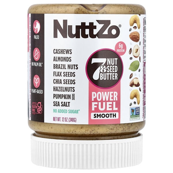 ntz00229_v_64.jpg Power Fuel, масло из 7 орехов и семян, гладкое, 340 г (12 унций) — Nuttzo