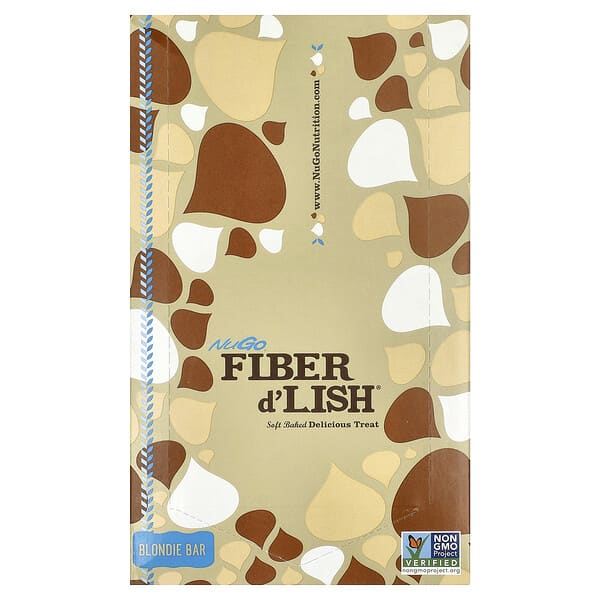 nug00037_v_41.jpg Fiber d'Lish®, батончик Blondie, 16 батончиков по 45 г (1,6 унции) — NuGo Nutrition