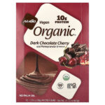 Organic®, протеиновые батончики, темный шоколад, вишня и гранат, 12 батончиков по 50 г (1,76 унции) — NuGo Nutrition