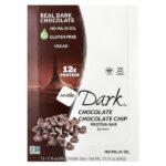 Dark®, протеиновые батончики, шоколад с шоколадной крошкой, 12 батончиков по 50 г (1,76 унции) — NuGo Nutrition