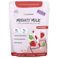 Mighty Milk, для детей, со вкусом клубники, 315 г (11,1 унции) — Nurished