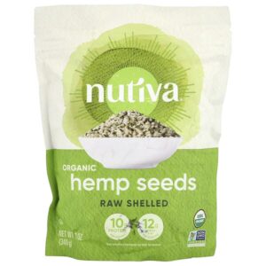 Семена органической конопли, необработанные, 340 г (12 унций) — Nutiva
