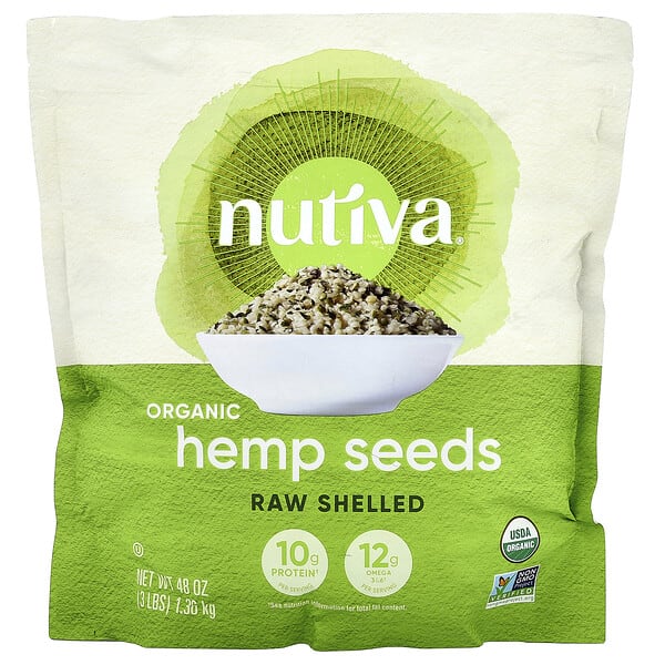 nut10003_v_15.jpg Семена органической конопли, необработанные, 1,36 кг (3 фунта) — Nutiva