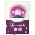 Органические семена чиа, черные, 907 г (2 фунта) — Nutiva