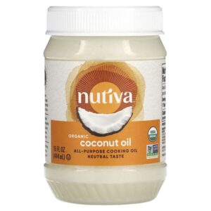 органическое кокосовое масло, рафинированное, 444 мл (15 жидких унций) — Nutiva