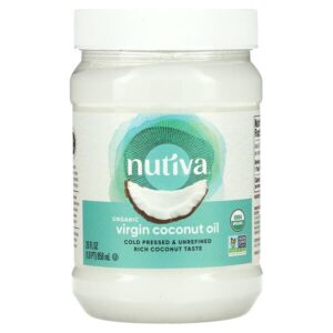 органическое кокосовое масло первого отжима, 858 мл (29 жидк. унций) — Nutiva