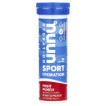 Sport Hydration, напиток с шипучим электролитом, фруктовый пунш, 10 таблеток — Nuun