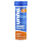 Sport Hydration, шипучие таблетки для приготовления напитка с электролитами, апельсин, 10 таблеток — Nuun