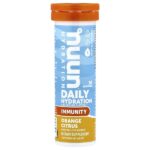 Hydration, Immunity, Шипучая добавка для иммунитета, апельсин и цитрус, 10 таблеток — Nuun
