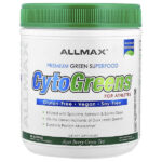 CytoGreens, зеленый суперпродукт премиального качества для спортсменов, зеленый чай с ягодами асаи, 535 г (1,2 фунта) — ALLMAX