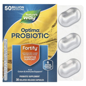 Optima® Probiotic, Fortify®, 30 капсул с отсроченным высвобождением — Nature's Way