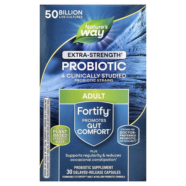 nwy10673_v_71.jpg Fortify®, пробиотик, для взрослых, 50 млрд, 30 капсул с отсроченным высвобождением — Nature's Way