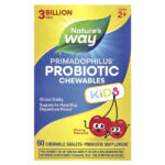 Primadophilus®, жевательные пробиотики для детей от 2 лет, со вкусом вишни, 3 млрд КОЕ, 60 жевательных таблеток — Nature's Way