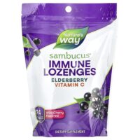 Sambucus®, пастилки для укрепления иммунитета, бузина, витамин C и дикая вишня, 24 пастилки — Nature's Way