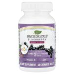 Sambucus, стандартизированная бузина для детей, 40 жевательных таблеток — Nature's Way