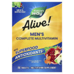 Alive !, мультивитаминный комплекс для мужчин, 50 таблеток — Nature's Way