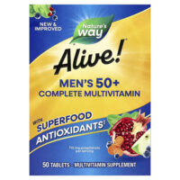 Alive!®, комплекс мультивитаминов для мужчин старше 50 лет, 50 таблеток — Nature's Way